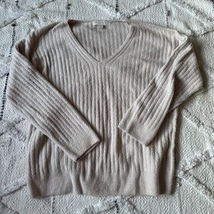 Barefoot Dreams Cream V-Neck Sweater